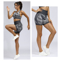 2pcs camuflaje sin costura Set de yoga Sports Wear Ropa de fitness Shorts Leggings + sujetador Top Sport Crop Sports Sports Sports